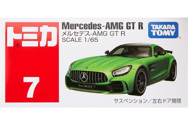 TAKARA TOMY سيارة تاكارا تومي توميكا 7 مرسيدس-أيه إم جي جي تي آر مصنوعة من الصب (1:65، أخضر) - Image 1